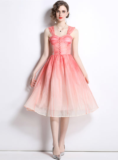 Pink Halo Dyed Gauze Dress