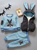 3PCS Vest+Long Sleeves+Pants Cartoon Rabbit