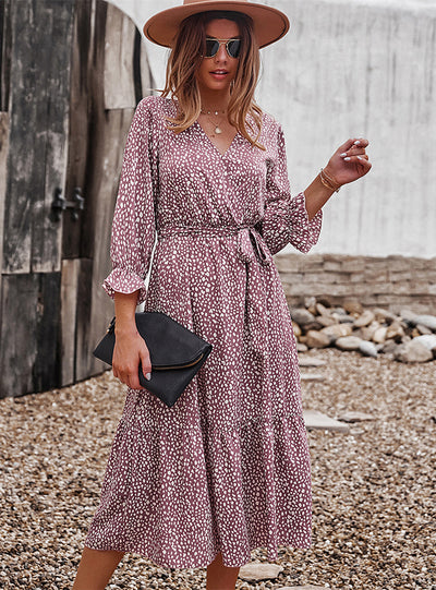 Women Floral Long Sleeved Dress