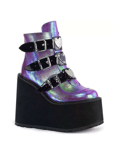 Winter Buckle Ankel Boots Women Punk Female Boots