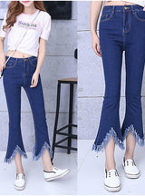 Flare Capris Jeans Ankle Length Skinny Pants