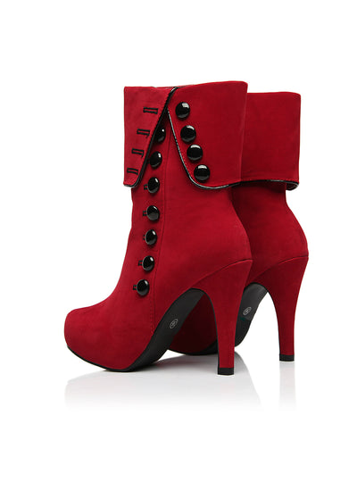 Women Boots High Heels Ankle Boots Platform Shoes 