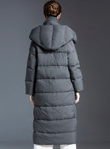 Thick Hooded White Duck Down Warm Coat