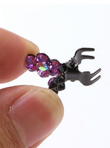 12PCS/Lot Small Cute Crystal Flowers Metal Hair 