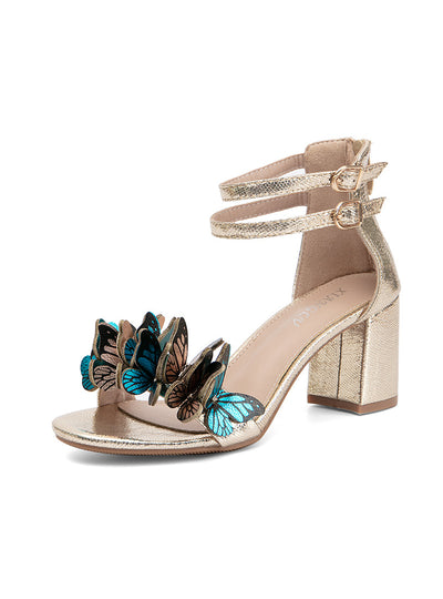 Women Bow Thick Heel Sandals