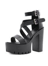 Women's Super Thick Heel Fishmouth Sandals