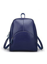Women Leather Backpack Students' Backpacks 