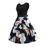 New Style Print Sleeveless Vintage Dress