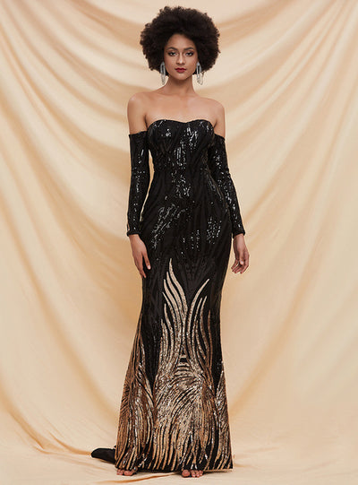 Sequined Small Trailing Evening Dress
