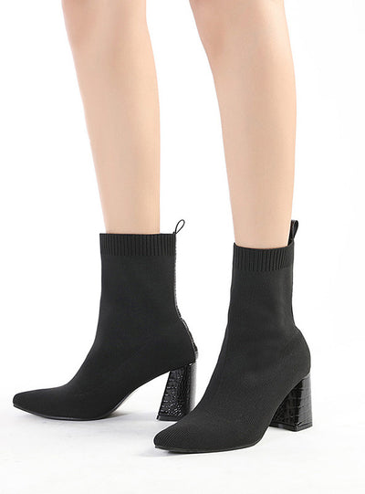 Black Pointed Female Riding Booties