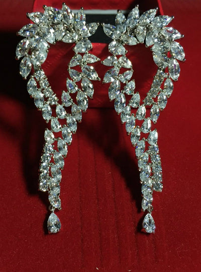 Earrings Luxury Cubic Unique Curve Big 