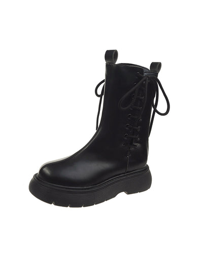 Women Lace Up Fashion Booties