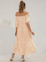 Off the Shoulder Short Sleeve Dress