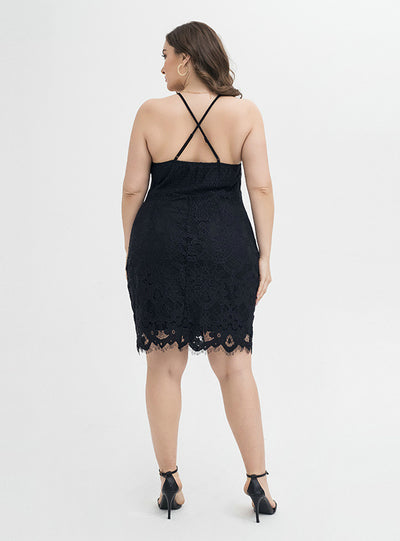 Sexy Slim Suspender Halter Mini Dress