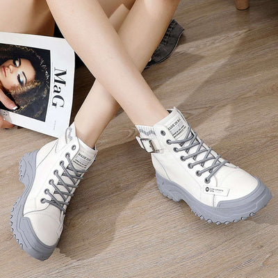 Women's Cotton Shoes Leather Boots