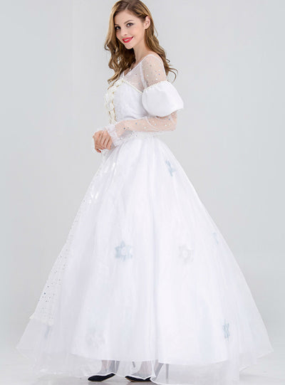 Alice Wonderland White Queen's Cosplay Dress