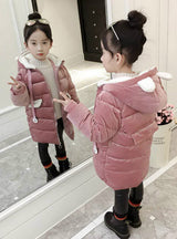 Girls' Velvet Fleece Cotton Clothes in Winter