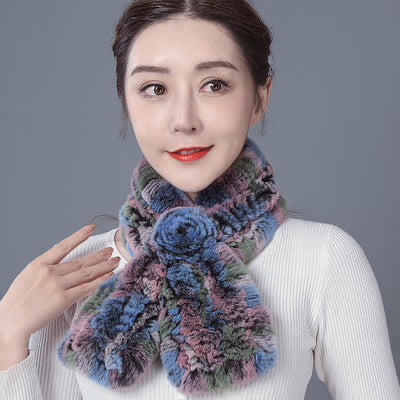 Rex Fur Scarf Double-sided Scarf Keep Warm