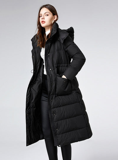Thick Hooded Loose Coat White Duck Down Jacket