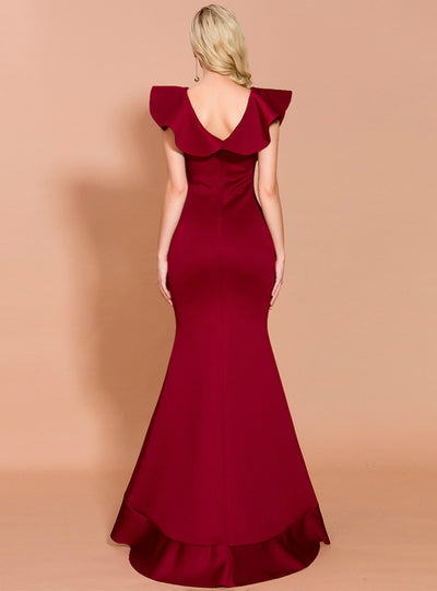 Mermaid Float V-neck Party Evening Dress
