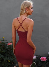Sexy Backless Sling Mini Dress
