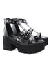 Open-toed Metal Ring Hollow High-heeled Sandals