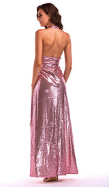 Sexy Sequined Halter Dress