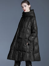 Loose and Long Big Swing White Duck Down Coat