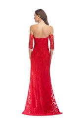 Tube Top Short Sleeve Split Lace Dress