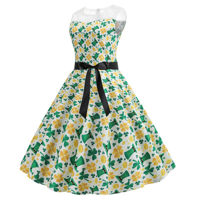 Women Clover Print Dress