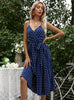 Long Wave Sling Pleated Dress
