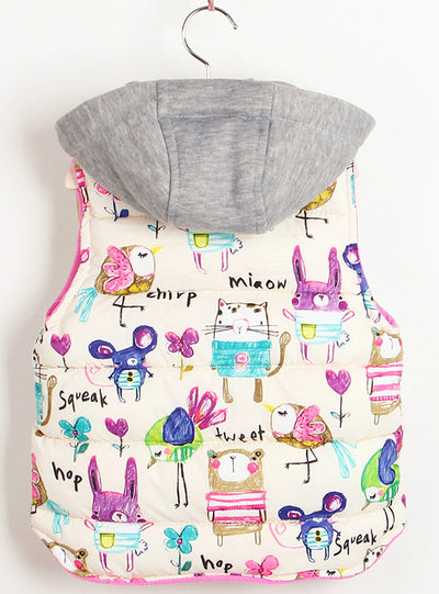 Winter Outerwear&Coats Animal Graffiti Thick