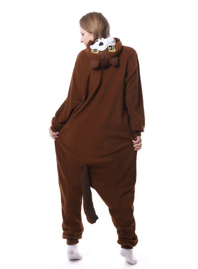 Brown Squirrel Onesie Pajama Animal Women Men