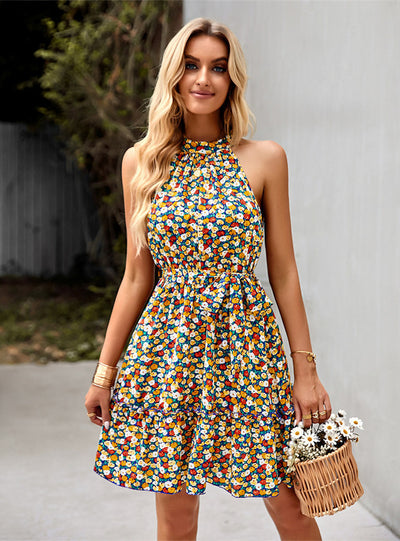 Bohemian Printed Sleeveless Dress
