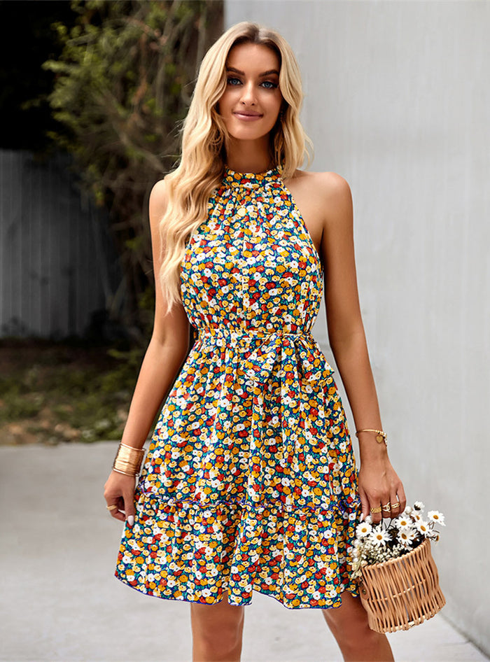 Bohemian Printed Sleeveless Dress