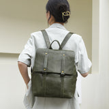 Soft Leather PU Retro Large Capacity Backpack