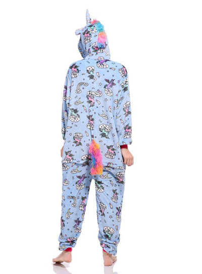 Unicorn Kigurumi Onesie Zipper Design Animal Cartoon