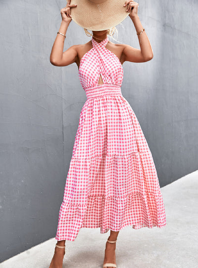 Sexy Halter Neck Strap Dress