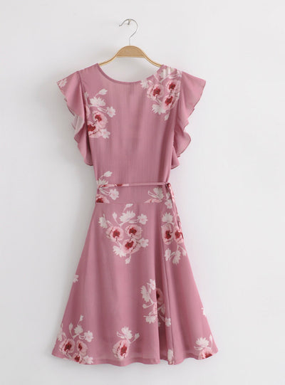 Cross V Neck Sleeveless Mini A-line Dress