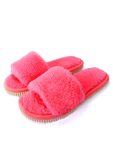 Womens Fur Slippers Winter Shoes Big Size Home Slippers Plush