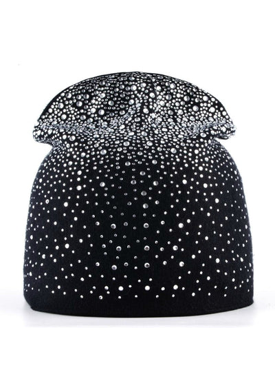 Beanie Hats Rabbit Wool Knitted Cap Women 