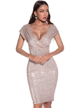 Sexy V-neck Sequined Dress