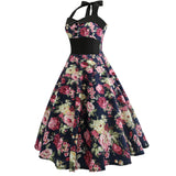 Retro Hepburn Style 50s Neck Dress