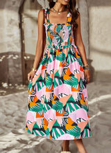 Summer Print Maix Sling Dress