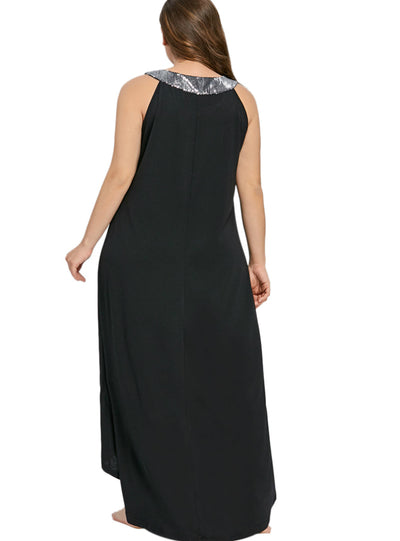 Women Summer Sexy Black O-Neck Elegant Party Dress 