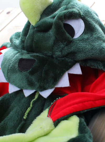 Green Dinosaur Costume Pajamas Sleepwear Onesie 