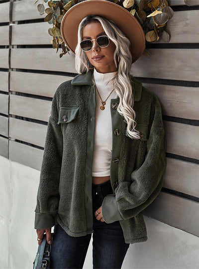 Double Fleece Long Sleeve Coat