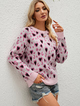 Loose Pullover Little Heart Sweater