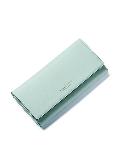 Soft Leather Long Wallet Change Hasp Clasp Purse