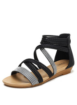 Flat-bottomed Gladiator Wedge Sandals